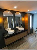 Meuble de sdb complet avec miroirs, vasques, roninets, Ophalen, Zo goed als nieuw