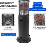 terrasverwarmers 13000w met gratis overtrek en ontspanner