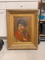 Peinture « Jeune Egyptienne » par Emile Wauters, Antiek en Kunst, Kunst | Schilderijen | Klassiek, Ophalen of Verzenden