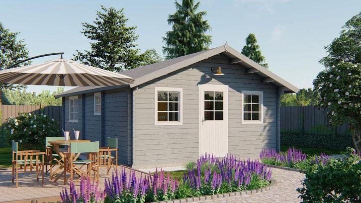 Blokhut - Tuinhuis Cadiz | 44 mm | onbehandeld, Hobby en Vrije tijd, Overige Hobby en Vrije tijd, Nieuw, Verzenden