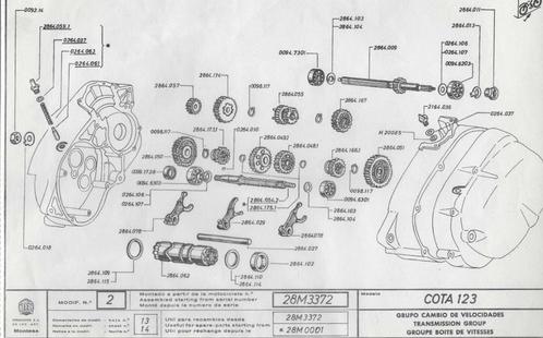 MONTESA COTA 123/172 MECHANISCHE ONDERDELEN, Motoren, Onderdelen | Oldtimers, Gebruikt, Ophalen of Verzenden