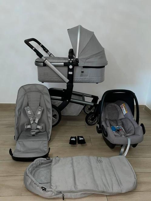 Joolz Day 3 Quadro Grigio kinderwagen 3-in-1 Complete Set, Kinderen en Baby's, Buggy's, Zo goed als nieuw, Maxi-Cosi, Regenhoes