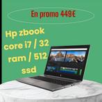 Hp zbook core i7 32 ram 512 ssd Windwos 11 garantie 1 an, Ophalen of Verzenden, Zo goed als nieuw, Azerty