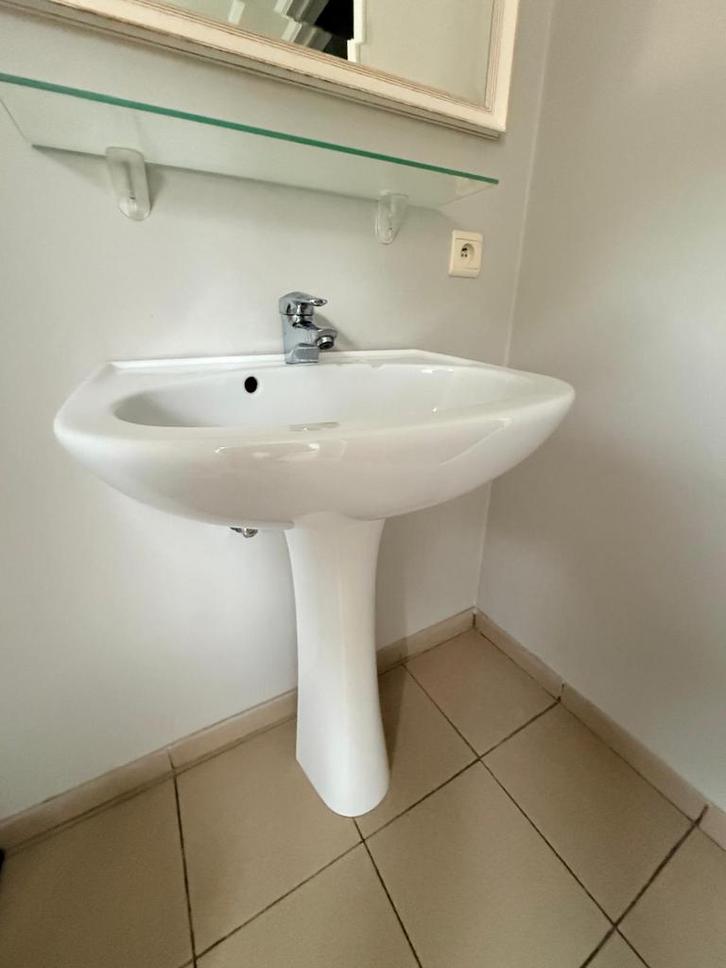 Lavabo sur pied avec vasque en porcelaine, Maison & Meubles, Salle de bain | Meubles de Salle de bain, Utilisé, Lavabo ou Évier