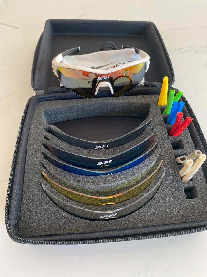 Sportfietsbril BBB met verwisselbare Polarized Lenzen, Handtassen en Accessoires, Zonnebrillen en Brillen | Dames, Gebruikt, Ophalen