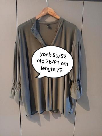 Blouse kaki corner 50/52, Yoek, Taille 46/48 (XL) ou plus grande, Enlèvement ou Envoi, Comme neuf