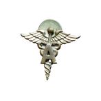WWII US Collar Pin Administrative Medic, Ophalen of Verzenden, Landmacht, Embleem of Badge