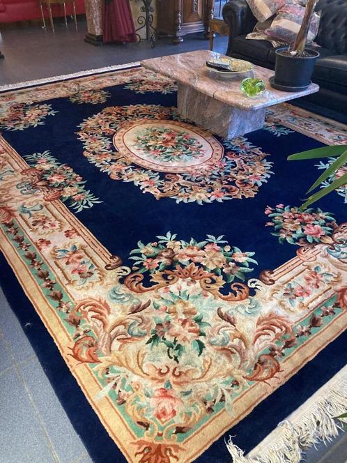 Mooi aubusson 430x10 Royal Blue vintage zwaar handgeknoopt, Huis en Inrichting, Stoffering | Tapijten en Vloerkleden, Rechthoekig