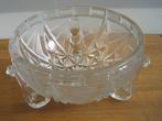 Glazen schaal diameter 21 cm, Gebruikt, Schaal, Rond, Ophalen of Verzenden