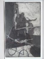 Ets acrobaten, circus, 5/10, 2e staat, gesigneerd,, Envoi