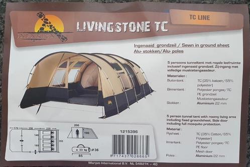 Safarica Livingstone TC 5 persoon tent, Caravans en Kamperen, Tenten, tot en met 5, Zo goed als nieuw, Ophalen