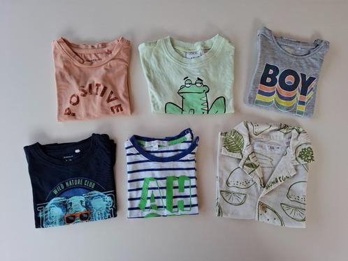 Pakket van 5 zomert-shirts & 1 hemdje jongen maat 80, Kinderen en Baby's, Babykleding | Maat 80, Gebruikt, Jongetje, Shirtje of Longsleeve