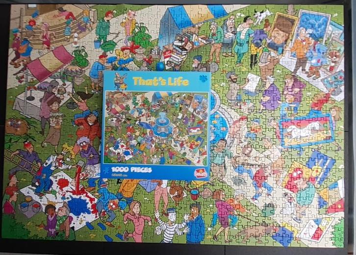 Puzzel That's life 1000 stukjes, Hobby en Vrije tijd, Denksport en Puzzels, Zo goed als nieuw, Legpuzzel, 500 t/m 1500 stukjes