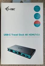 Travel Dock USB-C, 4K HDMI/VGA, neuf, sa boîte + housse, Enlèvement ou Envoi, Comme neuf, Tablette, Station d'accueil