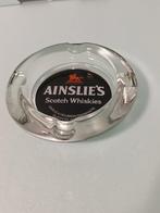 Ancien cendrier rond en verre ANSLIE'S SCOTCH WHISKIES en bo, Enlèvement ou Envoi, Comme neuf, Cendrier