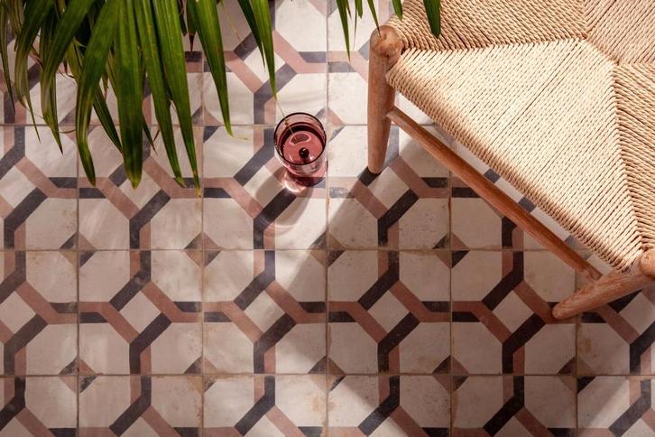 Vintage vloertegels - Peronda FS Farfalla violet - 45x45 cm, Maison & Meubles, Chambre à coucher | Linge de lit, Neuf, Autres types