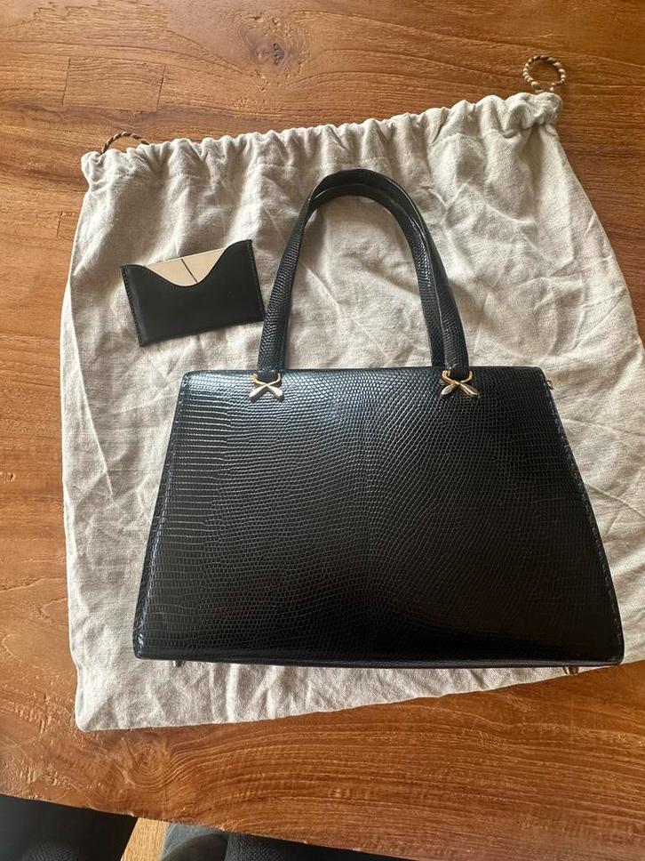 Lizard handtas Delvaux collectors item jaren 60, Handtassen en Accessoires, Tassen | Damestassen, Handtas, Ophalen