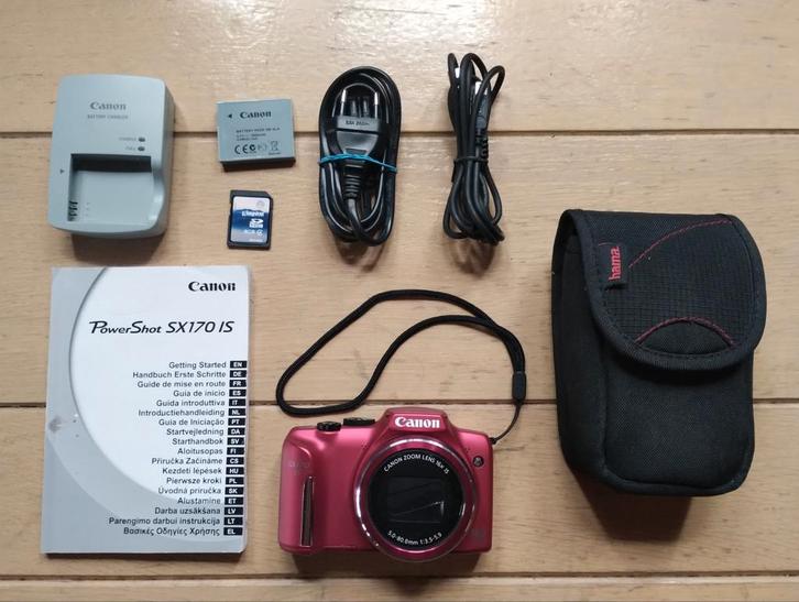 Canon Powershot SX170 IS bundle, Audio, Tv en Foto, Fotocamera's Digitaal, Zo goed als nieuw, Compact, Canon, 8 keer of meer, Ophalen