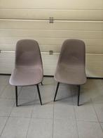 2 Grijze stoffen stoelen, Ophalen, Zo goed als nieuw