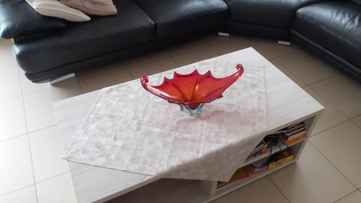 Murano type rode vaas 1970, Antiek en Kunst, Antiek | Glaswerk en Kristal, Ophalen of Verzenden