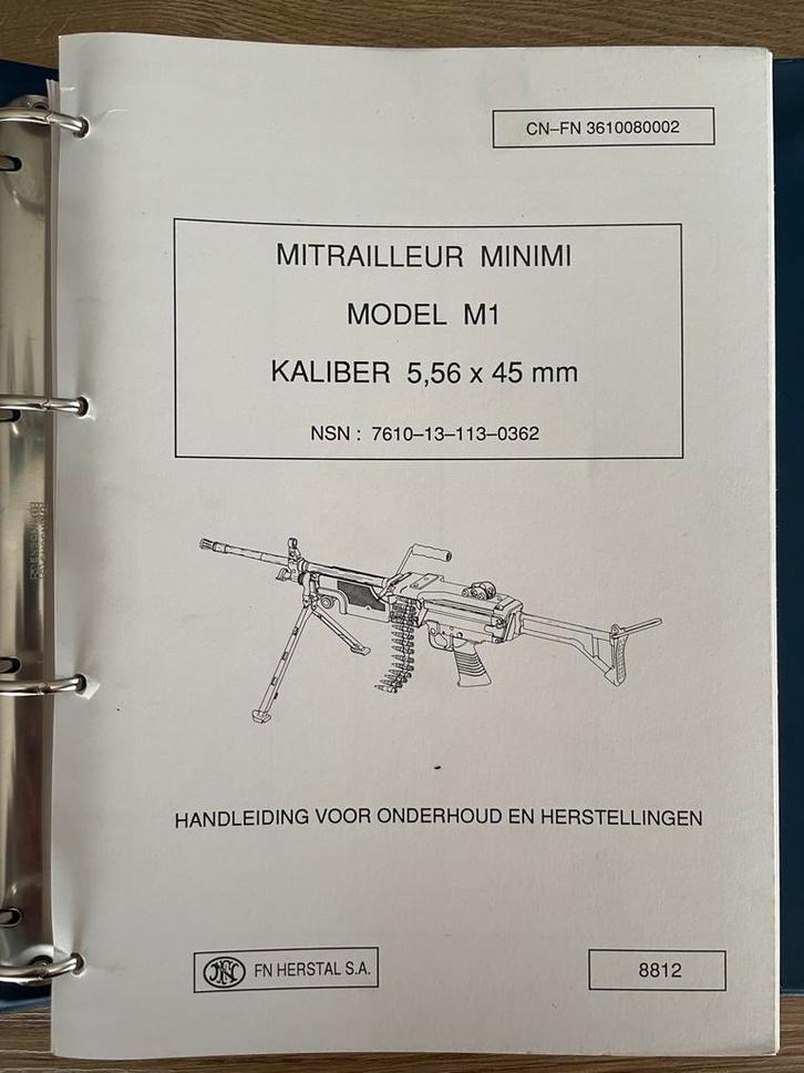 Réglementation ABL : mitrailleuse Minimi modèle M1, Collections, Objets militaires | Général, Enlèvement ou Envoi