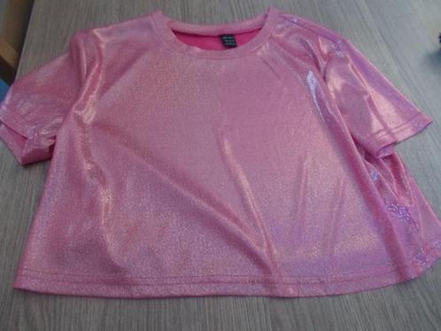 A -Crop top SHEIN rose pailleté taille XS (neuf)., Vêtements | Femmes, T-shirts, Neuf, Taille 34 (XS) ou plus petite, Rose, Manches courtes