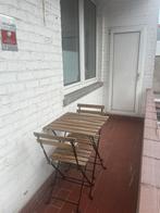 Table + 2 chaises d’extérieur, Tuin en Terras, Tuintafels, Ophalen, Gebruikt, Vierkant, Hout