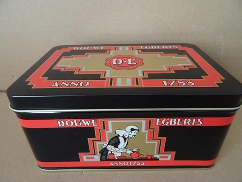 Vintage blik Douwe Egberts anno 1753 koektrommel 1980 Nieuw, Verzamelen, Blikken, Nieuw, Koek(jes), Douwe Egberts, Ophalen of Verzenden