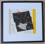 CHRISTIAN SILVAIN / OISEAU / ZEEFDRUK / 50x49cm / KADER SIG, Ophalen of Verzenden