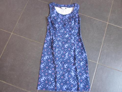 paars-blauw-rood kleed met bloemen, Kleding | Dames, Jurken, Gedragen, Maat 38/40 (M), Blauw, Ophalen of Verzenden