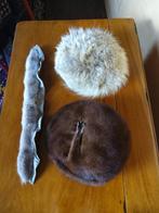 Set accessoires van vintage (echt) bont, Ophalen of Verzenden, Gedragen, Sjaal