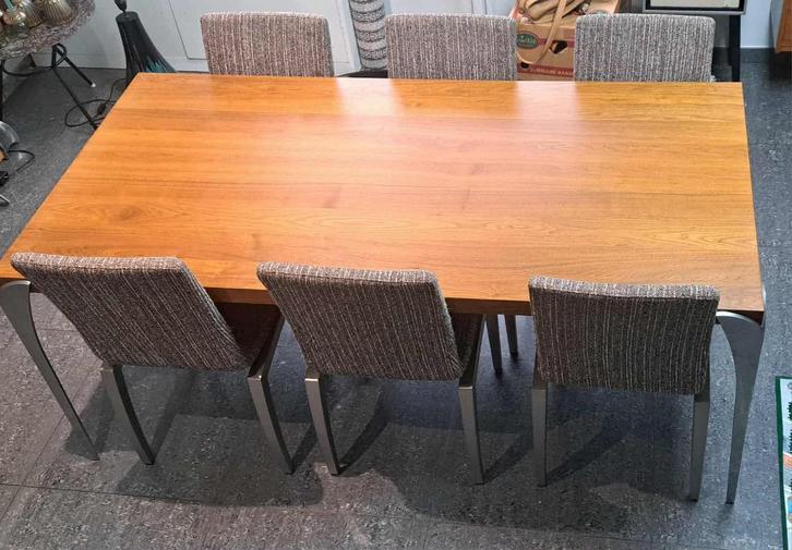 Tafel met 6 stoelen - BoConcept, Huis en Inrichting, Tafels | Eettafels, Gebruikt, 50 tot 100 cm, 150 tot 200 cm, Vijf personen of meer