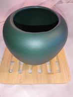 Vase en poterie turquoise, Moins de 50 cm, Autres couleurs, Enlèvement ou Envoi, Poterie ou Porcelaine