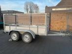 Aanhangwagen dubbelas met loofnetten 750kg 250x130cm, Auto diversen, Aanhangers en Bagagewagens, Ophalen of Verzenden, Zo goed als nieuw