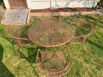 Charmante tuinset ijzer volledig, Tuin en Terras, Ophalen, Zo goed als nieuw, Tuinset