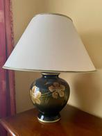Lampe de table décorative – pied en céramique peinte, Tissus, Comme neuf, Enlèvement, Style classique élégant
