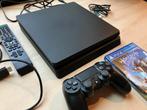 Playstation 4, Slim edition, 500 GB. Incl. spel en afst bed, Games en Spelcomputers, 500 GB, Ophalen of Verzenden, Zo goed als nieuw