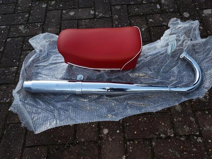 Zundapp Zadel en uitlaat, Vélos & Vélomoteurs, Pièces de cyclomoteur | Général, Pot d'échappement, Enlèvement