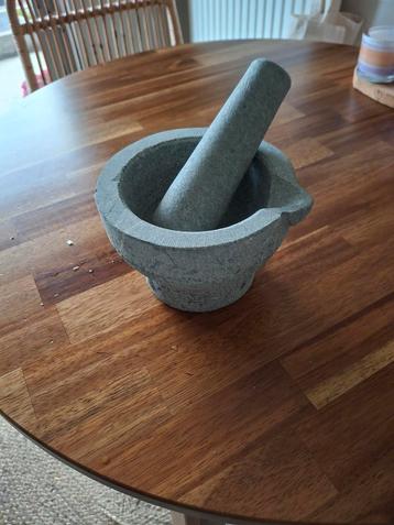 granieten vijzel met stamper point virgule, Enlèvement, Comme neuf