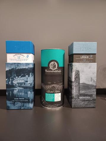 3x whisky port pipe: Bunnahabhain, Ledaig en Tobermory beschikbaar voor biedingen