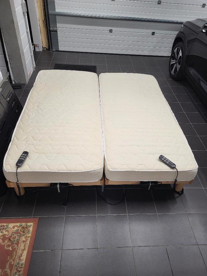 lattenbodem elektrisch 2 personen, Maison & Meubles, Chambre à coucher | Matelas & Sommiers, Utilisé, Sommier, 180 cm, 200 cm