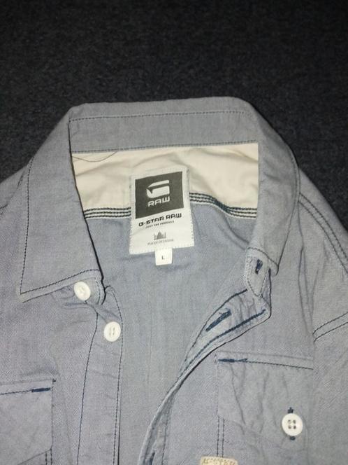 G Star RAW Tacoma shirt L/S Mt.L nieuw nooit gedragen, Kleding | Heren, Overhemden, Nieuw, Halswijdte 39/40 (M), Blauw, Ophalen of Verzenden