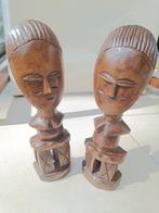 Set van twee Afrikaanse houten beeldjes, Antiek en Kunst, Ophalen