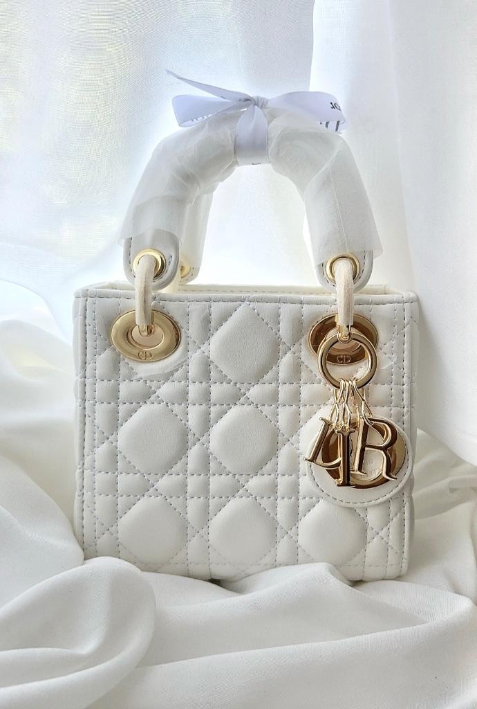 Lady Dior tas (wit), Handtassen en Accessoires, Tassen | Damestassen, Nieuw, Handtas, Wit, Ophalen of Verzenden