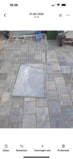 Hondenbenche met afschuining gegalvaniseerd, Dieren en Toebehoren, Hondenbenches, Ophalen, Zo goed als nieuw