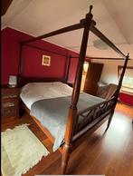 Tweepersoonsbed koloniale stijl  - teak  + nachtkastjes, Huis en Inrichting, Slaapkamer | Bedden, Koloniaal  - teak, 180 cm, Gebruikt