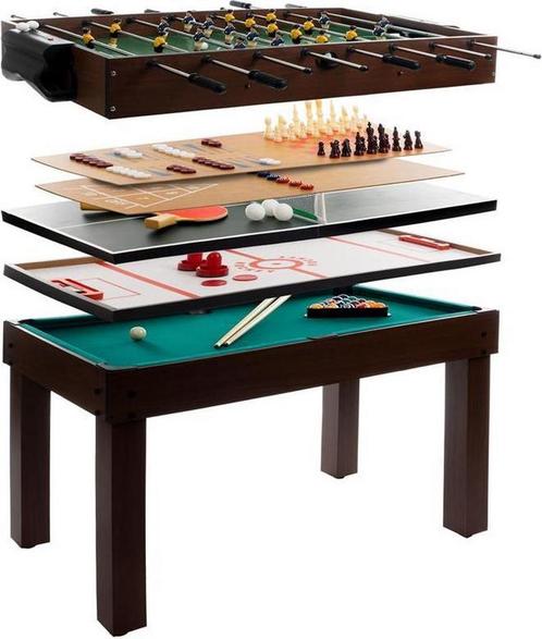 speeltafel 9 in 1, tafelvoetbal, biljart,………., Sport en Fitness, Biljarten en Poolen, Zo goed als nieuw, Ophalen of Verzenden