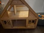 Houten poppe huis met poppetjes en meubels, Kinderen en Baby's, Speelgoed | Poppenhuizen, Ophalen, Poppenhuis