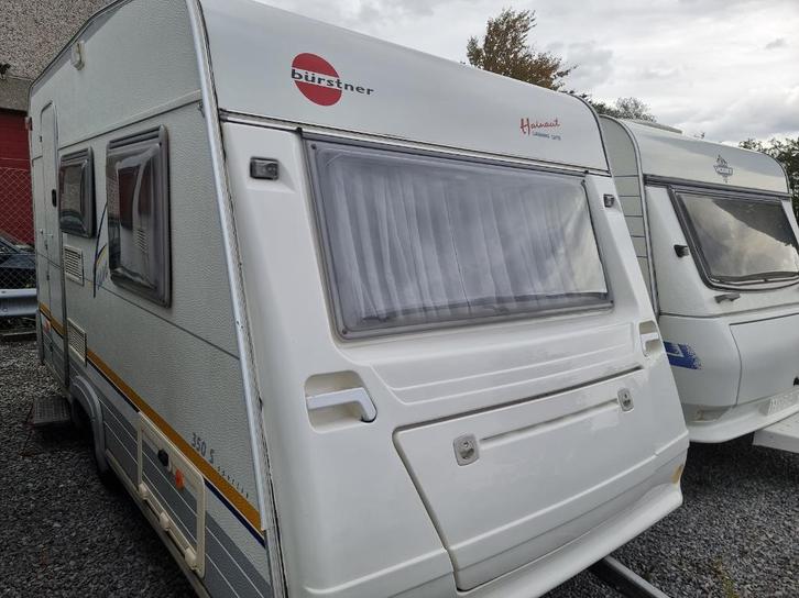 BÜRSTNER 350S Sportiv '2000  -  KEURINGSVRIJ, Caravans en Kamperen, Caravans, Bedrijf, Standaardzit, Bürstner, Dwarsbed, Koelkast