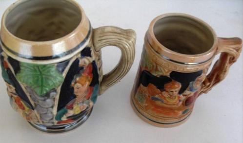 Lot de 2 anciens pots à bière, Antiquités & Art, Curiosités & Brocante, Enlèvement ou Envoi